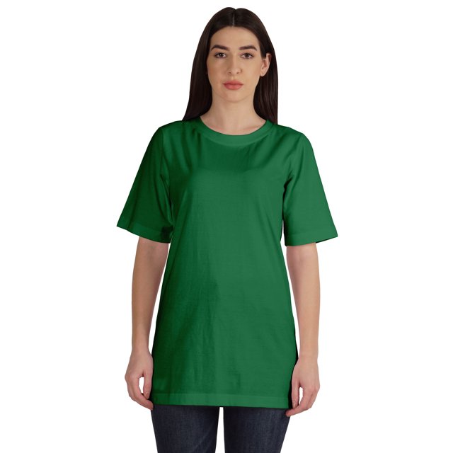 Inkmeso T-Shirt Basique en Coton à Col Rond pour Femmes Coupe Ample Décontracté Long Haut d'Entraînement