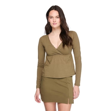 Haut style nuisette à manches longues No Boundaries pour femmes