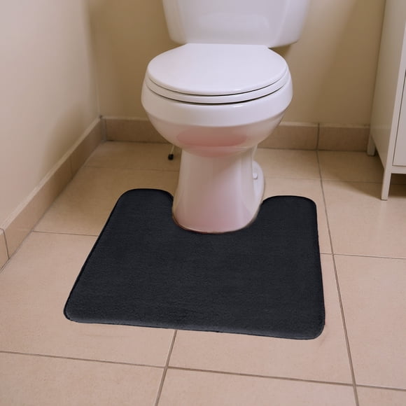 Soft Foam U Shape Bath Mat Non-Slip Absorbent 16x20 in Machine Washable Durable Bathroom Rug