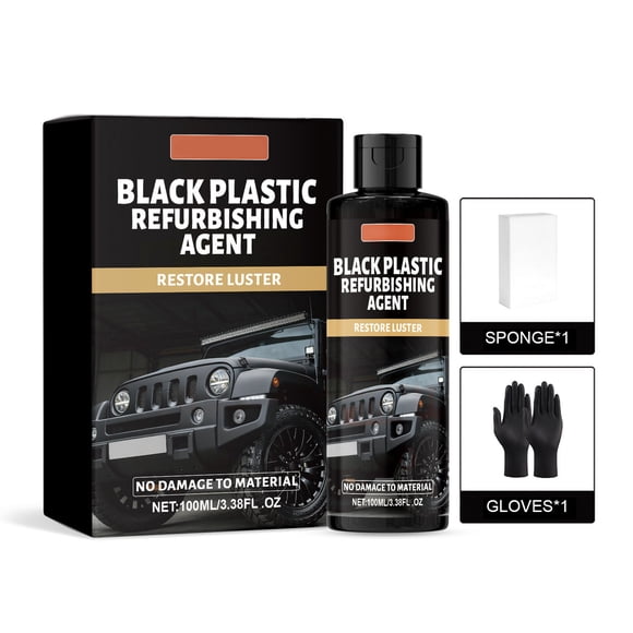 Plastic Restorer - Cars Ceramic Coating Trim Restore, Shines & Protects Plastic & Rubber Surfaces, Interior Cleaner Polish and Daily Care for Cars, 3.4oz