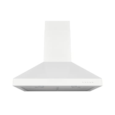 Hauslane / Chef Series WM-530 Hotte de Cuisinière Murale de 30” / Modèle de Base / Cheminée Murale Blanc Mat / Forte Aspiration, Filtres en Aluminium à Six Couches, Lampes DEL Interchangeables, Conduit de 6” Ou Sans Conduit