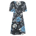 thumbnail image 4 of Ovzne Robes d'Été pour Femmes Robe de Plage Mode pour Femmes Robe à Col Rond à Manches Courtes Imprimée Robe Chandail Grande Taille Robe Maxi à Manches Courtes Liquidation, 4 of 5