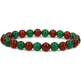 thumbnail image 1 of Bracelet Extensible en Perles Boule 8 mm en Agate Rouge de Qualité AA 7 Pouces Unisexe, 1 of 3