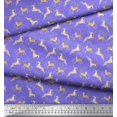 thumbnail image 3 of Soimoi Tissu Voile de Coton Feuilles et Imprimés d'Animaux Rennes au Mètre 56 Pouces de Large, 3 of 3