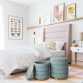 thumbnail image 2 of TOV Furniture Saturn Ottomans de Rangement en Velours 17.3"H Bleu Mer (Ensemble de 2), 2 of 6