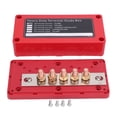 thumbnail image 2 of Power Distribution Busbar Marine Battery Bus Bar 5 Way Power Distribution Block DC48V 300A M8 X 5 Heavy Duty Safe Connection Marine Battery Bus Bar for Vehicles Boats, 2 of 7