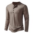thumbnail image 2 of T-Shirt à Manches Longues pour Hommes Hommes Décontracté Uni Chandail à Manches Longues Col Rond T-Shirt Hauts Blouse T-Shirts pour Hommes Mode Into the Am T-Shirts pour Hommes T-Shirt à Manches Longues, 2 of 8