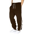 thumbnail image 1 of asjyhkr Sweatpants for Men Elastic Waist Drawstring Side Striped Jogger Casual Solid Color Running Gym Workout Pants with Pockets, 1 of 3