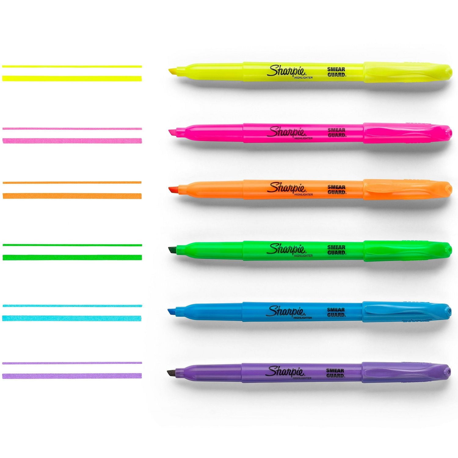 Surligneurs de poche Sharpie, pointe biseautée fine, jaune, 36 unités