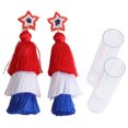 thumbnail image 1 of Layered Tassel Earrings, Fourth Of July Retro Style Patriotic Earrings Widely Used  For Party, 1 of 7