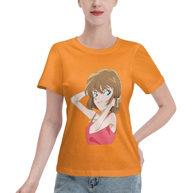 T-Shirt Basique à Manches Courtes pour Femmes Detective Conan Haihara Ai