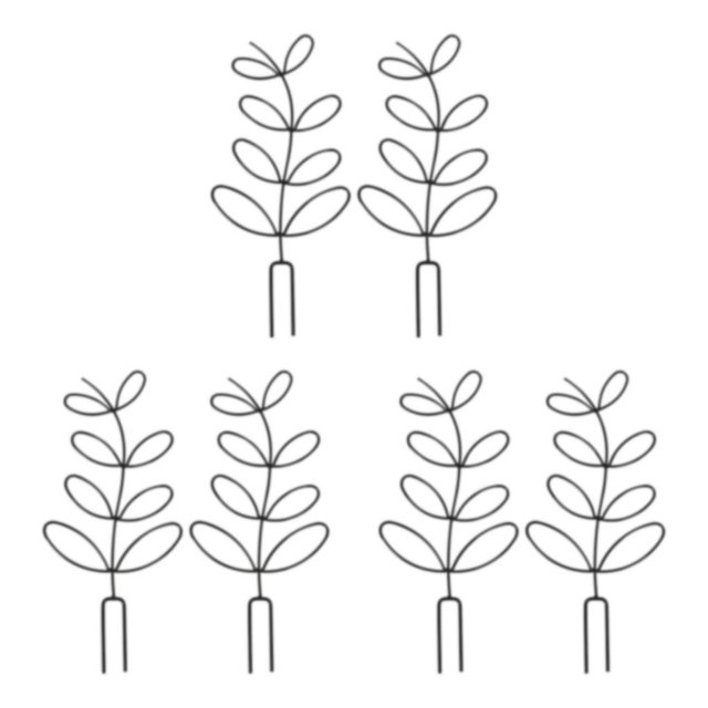 Langgg 2x Garden With Plant Climbing Trellis Lightweight And Stackable Black black Sharp tail style,2 sets 3Set