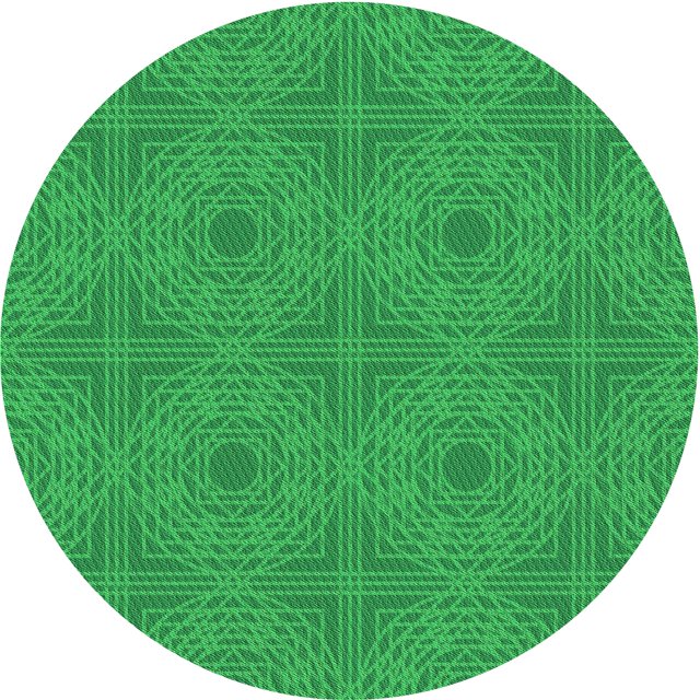 Ahgly Tapis Rond Lavable en Machine Intérieur Transitionnel Vert Néon, 8 Pieds Rond