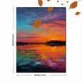 thumbnail image 3 of Qisvanset Vibrant Sunset Gradient Abstract Canvas Print 12x16 Inch Lobby Wall Art, 3 of 8