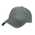 thumbnail image 3 of ZICANCN Adjustable Baseball Cap Women, Alphabet M Pattern Hats for Men Adult Washed Cotton Denim Baseball Caps Fashion, Gray, 3 of 6