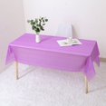thumbnail image 1 of Namzi 10Pcs Colorful Rectangle Plastic Tablecloth Disposable Waterproof Party Table Cloth 53.93x107.87'' Tablecloth Tablecloths for Picnic Kitchen Birthday (Dark Purple), 1 of 5