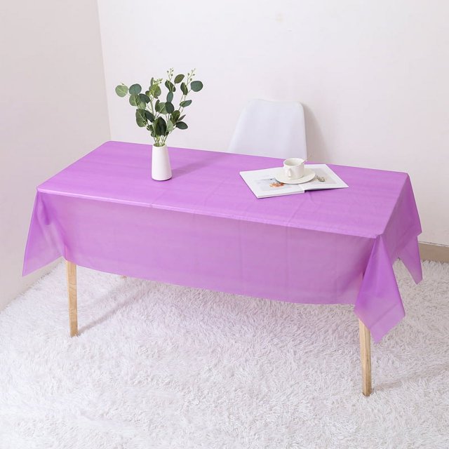 Namzi 10Pcs Colorful Rectangle Plastic Tablecloth Disposable Waterproof Party Table Cloth 53.93x107.87'' Tablecloth Tablecloths for Picnic Kitchen Birthday (Dark Purple)
