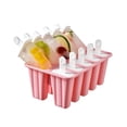 thumbnail image 1 of Agiferg Popsicle Molds 10 Pieces Silicone Ice Molds Tray Mold Reusable Easy Ice Maker, 1 of 4