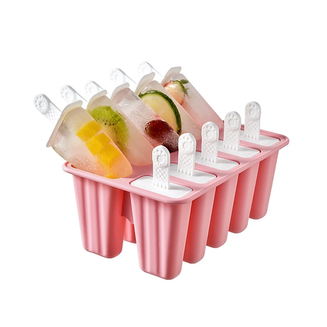 Agiferg Popsicle Molds 10 Pieces Silicone Ice Molds Tray Mold Reusable Easy Ice Maker