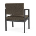 thumbnail image 5 of Lenox Steel Reception Waiting Oversize Guest Chair / Charcoal Steel / Brown, 5 of 5