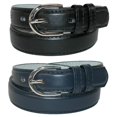 thumbnail image 1 of CTM® Ceinture Habillée en Cuir de Base pour Enfant (Lot de 2 Couleurs), 1 of 3