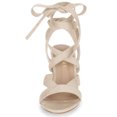 thumbnail image 3 of BLISSFUL STEP Sandales à Talon Épais pour Femmes à Bout Ouvert, à Brides Croisées et à Lacets, 3 of 7