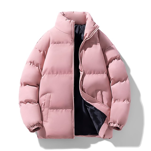 RXIRUCGD Veste à Manches Longues pour Hommes, Décontractée, Sport Quotidien, Col Montant, Rose, Taille : 2TG
