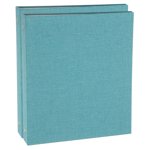 Uxcell 3 Ring Binder, 2 Pcs A5 Size Flexible Round Binder Big Capacity Linen Planner Binder for Business Home Classroom, Sky Blue