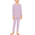 thumbnail image 2 of LSLJS Kids Round Neck Pajama Set Long Sleeved Pants Pajama Two Piece Pajama Sets, 2 of 8