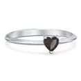 thumbnail image 1 of Bague Pierre de Naissance en Forme de Cœur - Quartz Fumé (Juin), 1 of 6