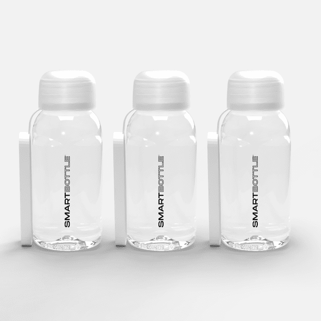 Smartbottle Mini Compact Reusable Water Bottle, Natural, 250ml / 8oz, 3-Pack