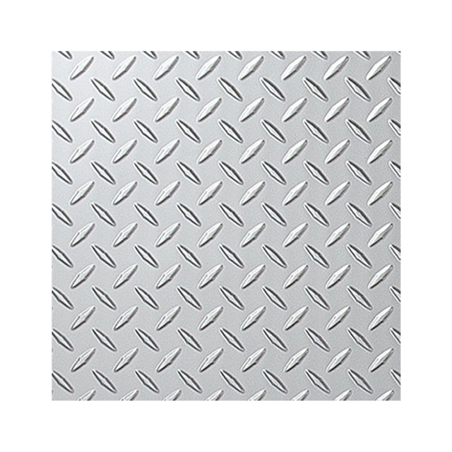 Fasade 12" x 12" Diamond Plate Argent Silver Wall Panel Sample