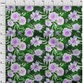 thumbnail image 4 of oneOone Velours Vert Tissu Feuilles & Trèfle Robe Tissu Tissu Imprimé par la Cour 58 Pouces de Large, 4 of 5