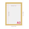 thumbnail image 3 of Gold/Silver Optional PVC Magnetic Wall-Mounted Frame - A3/A4 Sizes for Certificates, Posters, Business Licenses - Transparent Display Case with Lightweight Design (180g A3/120g A4) - Creative Hanging, 3 of 6
