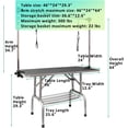 thumbnail image 2 of 46 Inch Dog Grooming Table,Adjustable Home Pet Grooming Tables with Arm/Noose/Mesh Tray, 2 of 7