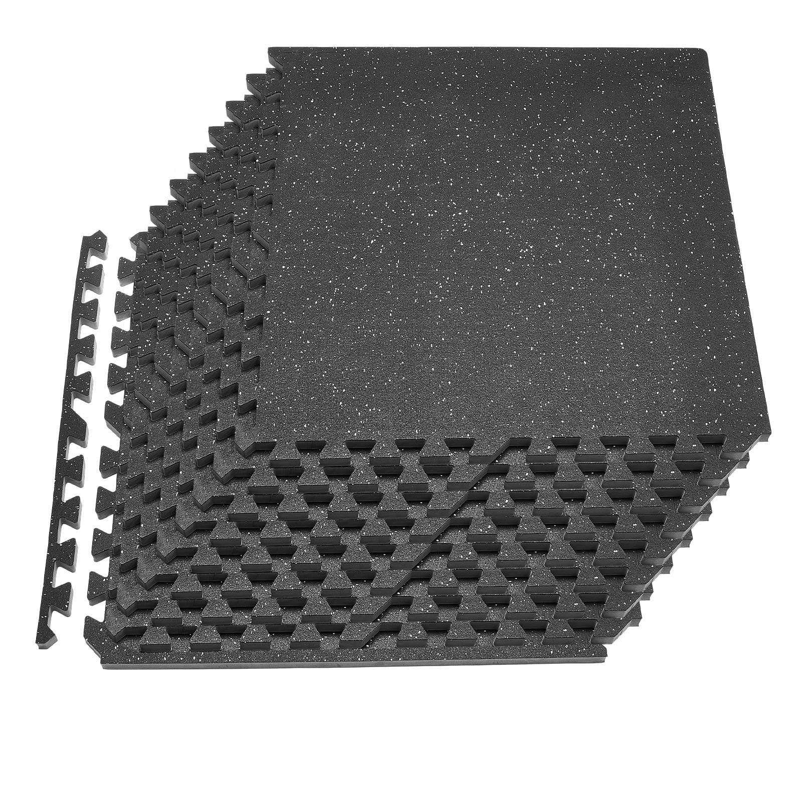 VEVOR Puzzle Exercise Mat, 12 PCS Fitness Equipment Mats, 24 x 24 x 0.79 in, High-Density EVA Foam Mats Set, Interlocking Rubber Soft Tiles