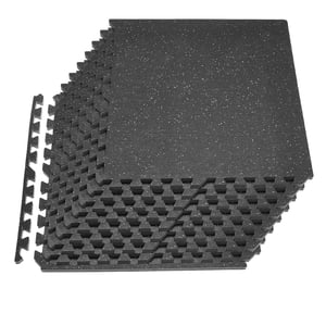 VEVOR Puzzle Exercise Mat, 12 PCS Fitness Equipment Mats, 24 x 24 x 0.79 in, High-Density EVA Foam Mats Set, Interlocking Rubber Soft Tiles