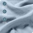 thumbnail image 2 of Bare Home Washed Sheet Set - Premium 1800 Collection - Deep Pocket - 3 Piece - Twin, Dusty Blue, 2 of 6