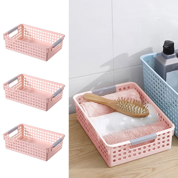 Harpily Storage Basket Basket Small Desktop Snacks Storage Basket Storage Box Kindergarten Toys Storage Frame Plastic Storage Basket