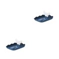 thumbnail image 3 of Transemion Pot Lid Holder with Tray Nonslip Kitchen Multi-purpose Organizer Spatula Pan Stand Cabinet Storage Rack Household Blue 2Set, 3 of 6