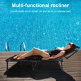 thumbnail image 4 of TidBay Camping Cot, Adjustable 4-Position Adults Reclining Folding Chaise with Pillow, Outdoor Lounge Chair Sleeping Cot Bed, Perfect for Office, Pool, Beach, Patio, 4 of 7