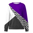 thumbnail image 5 of 50 % de Rabais Liquidation Chandail en Molleton Surdimensionné pour Femmes 2023 Col Rond Mode Décontracté Manches Longues Imprimé Chandail en Molleton Haut Blouse, 5 of 5