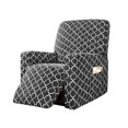 thumbnail image 1 of 4-Piece Furniture Protector Striped Plaid Reclining Case With Pockets  1 Seat   Recliner Furniture Cover With Elastic Bottom, 1 of 8