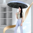 thumbnail image 4 of TopLLC 60 Rib Folding Umbrella For Sunny And Rainy Days Fully Automatic Umbrella Large Reinforced Plastic Sunshade And Sun Protection Umbrella Folding fabric rain gear, 4 of 6
