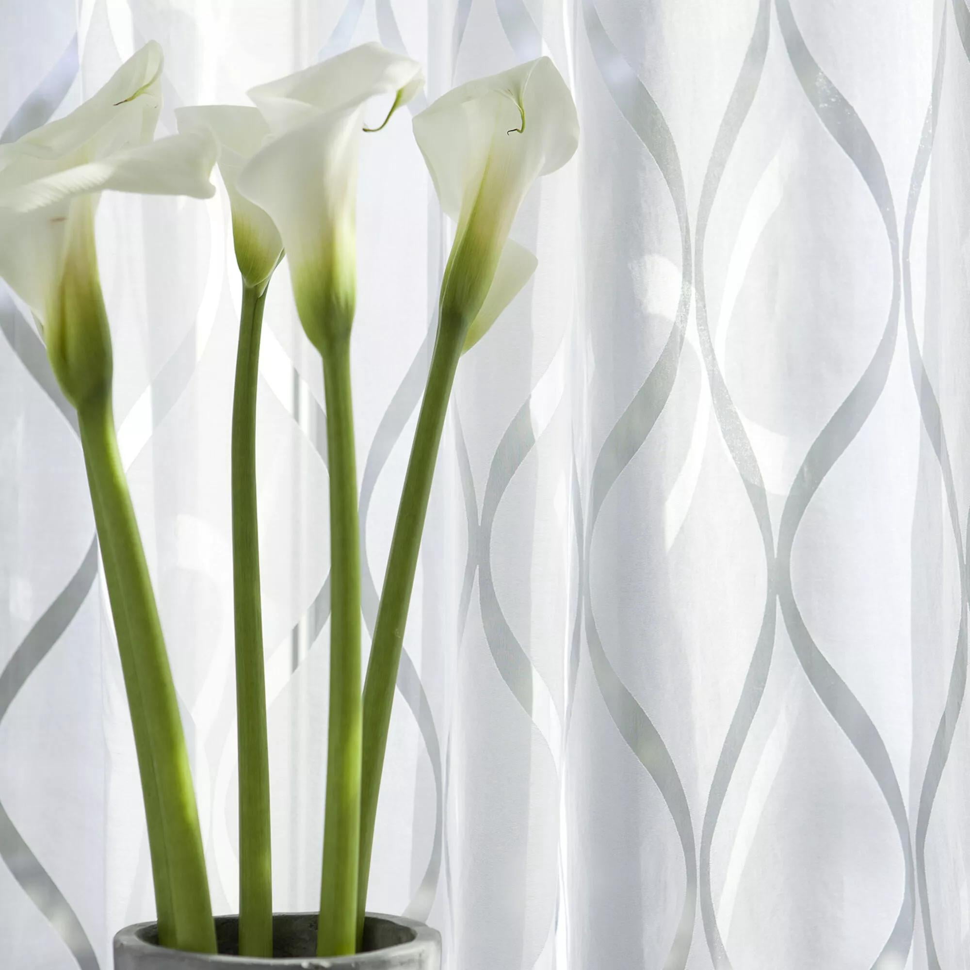 Bouclair Rideau Voile Blanc Essexwave 52x108 Po (132x274 cm)