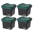 thumbnail image 1 of Remington 28 L Heavy Duty Trail Box Stackable Storage Bin with Latching Lids Black 4 Pack, 1 of 13