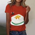thumbnail image 2 of LUOGENLI T-shirts pour Femme pour Femmes T-Shirt Classique Quotidien à Manches Courtes Rétro Mah-Jong Tendance Décontracté à Col Rond T-Shirt T-shirts pour Femmes T-shirts Graphiques T-shirts de Pêche Saint-Valentin Rouge P, 2 of 4