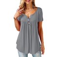 thumbnail image 1 of T-Shirt Ample pour Femmes Manches Courtes Hauts Décontractés Blouse Tee, 1 of 2