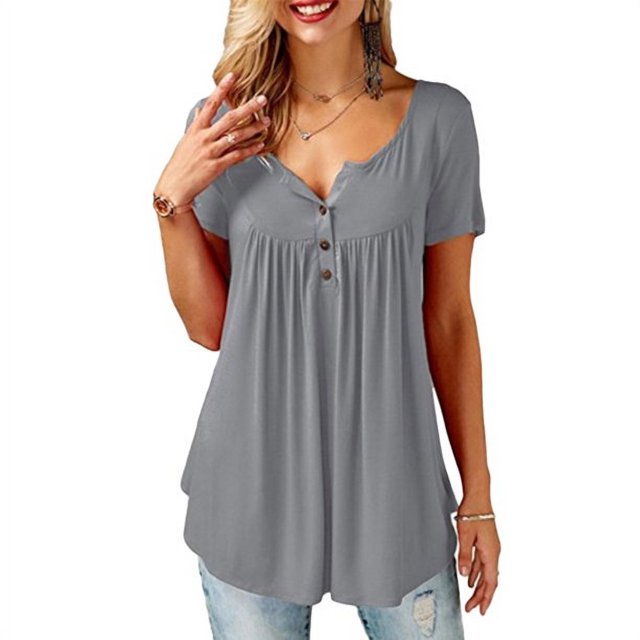 T-Shirt Ample pour Femmes Manches Courtes Hauts Décontractés Blouse Tee