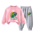 thumbnail image 2 of Pisexur Ensemble de Vêtements d'Automne pour Bébés Filles Garçons 2 Pcs Mode Décontractée Imprimé Mignon Manches Longues Col Rond Chandails en Molleton et Pantalons de Survêtement Ensemble de Survêtement pour Enfants Filles Garçons 3-8 Ans, 2 of 4